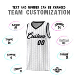 Custom White Custom Gray Pinstripe Retro Sets Uniform Basketball Jersey