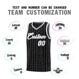 Custom Black Custom Gray Pinstripe Retro Sets Uniform Basketball Jersey