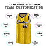 Custom Gold Custom Gray Pinstripe Retro Sets Uniform Basketball Jersey