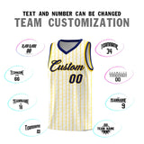 Custom White Custom Gray Pinstripe Retro Sets Uniform Basketball Jersey