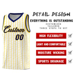 Custom White Custom Gray Pinstripe Retro Sets Uniform Basketball Jersey