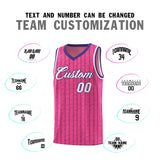 Custom Pink Custom Gray Pinstripe Retro Sets Uniform Basketball Jersey