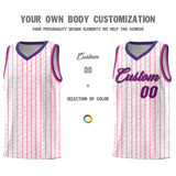 Custom White Custom Gray Pinstripe Retro Sets Uniform Basketball Jersey
