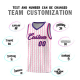 Custom White Custom Gray Pinstripe Retro Sets Uniform Basketball Jersey