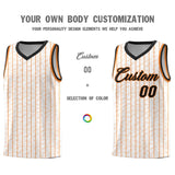 Custom White Custom Gray Pinstripe Retro Sets Uniform Basketball Jersey