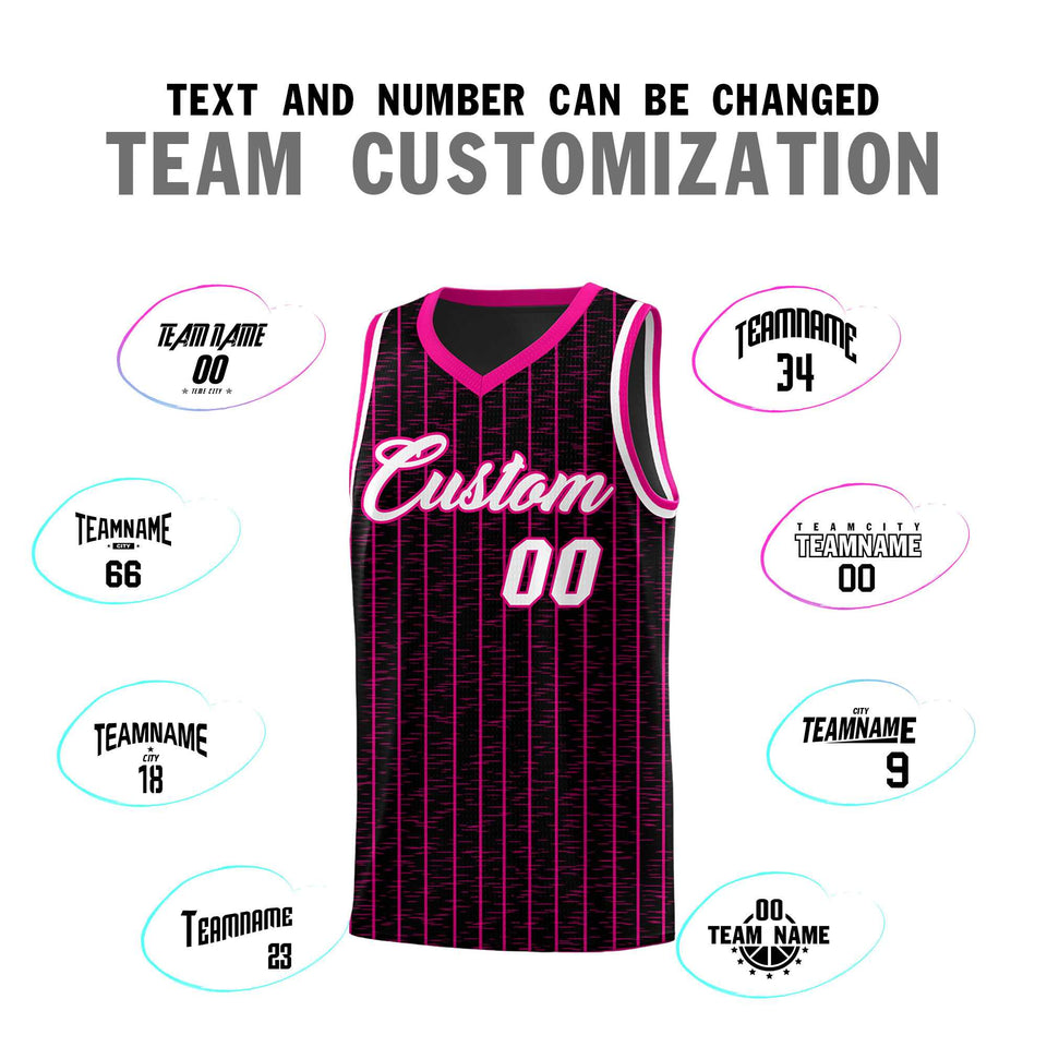 Custom Black Custom Gray Pinstripe Retro Sets Uniform Basketball Jersey