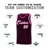 Custom Black Custom Gray Pinstripe Retro Sets Uniform Basketball Jersey