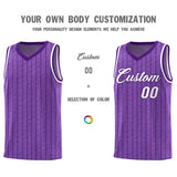 Custom Light Purple Custom Gray Pinstripe Retro Sets Uniform Basketball Jersey