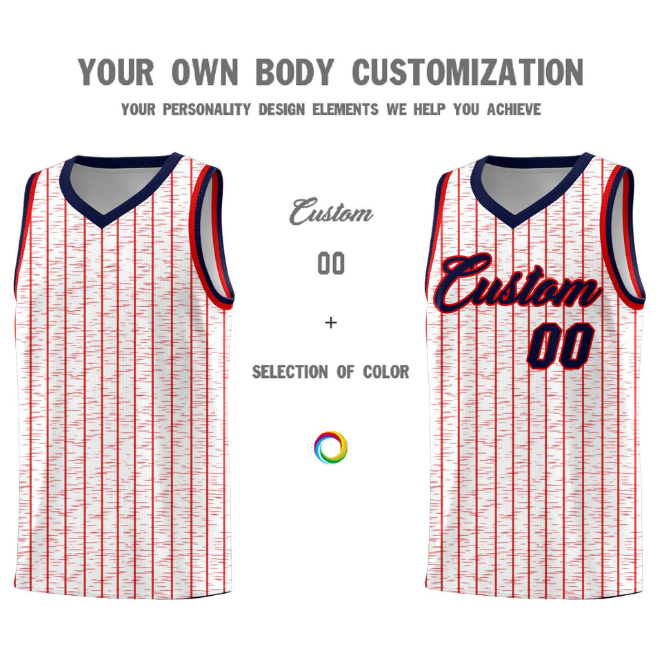 Custom White Custom Gray Pinstripe Retro Sets Uniform Basketball Jersey