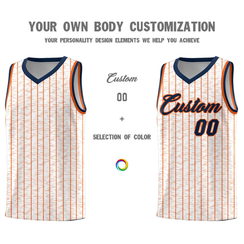 Custom White Custom Gray Pinstripe Retro Sets Uniform Basketball Jersey