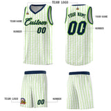 Custom White Custom Gray Pinstripe Retro Sets Uniform Basketball Jersey