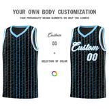 Custom Black Custom Gray Pinstripe Retro Sets Uniform Basketball Jersey