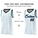 Custom White Custom Gray Pinstripe Retro Sets Uniform Basketball Jersey