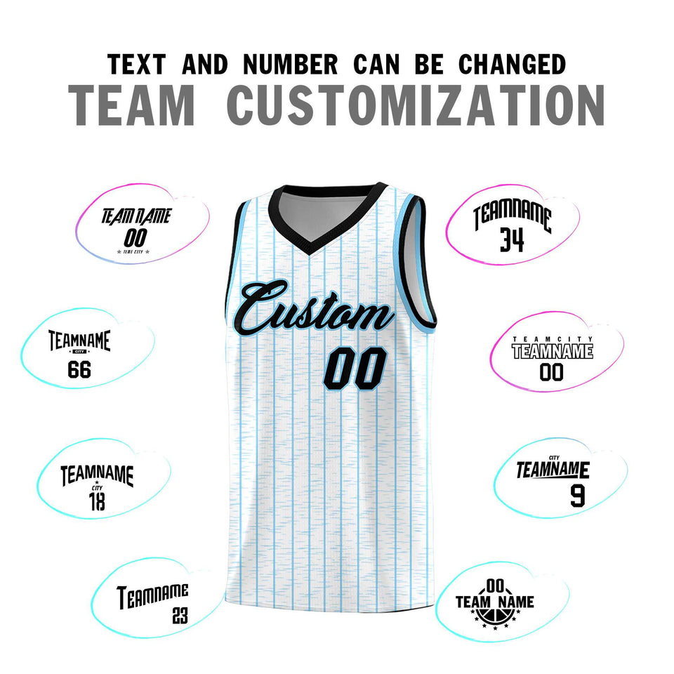 Custom White Custom Gray Pinstripe Retro Sets Uniform Basketball Jersey