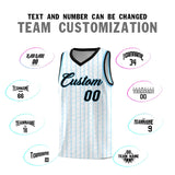 Custom White Custom Gray Pinstripe Retro Sets Uniform Basketball Jersey