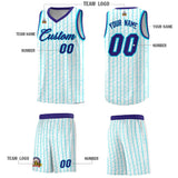 Custom White Custom Gray Pinstripe Retro Sets Uniform Basketball Jersey