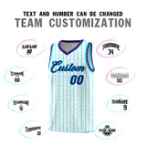 Custom White Custom Gray Pinstripe Retro Sets Uniform Basketball Jersey
