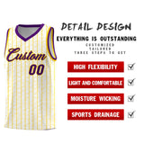 Custom White Custom Gray Pinstripe Retro Sets Uniform Basketball Jersey