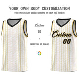 Custom White Custom Gray Pinstripe Retro Sets Uniform Basketball Jersey