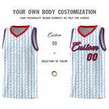 Custom White Custom Gray Pinstripe Retro Sets Uniform Basketball Jersey