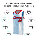 Custom White Custom Gray Pinstripe Retro Sets Uniform Basketball Jersey