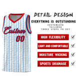 Custom White Custom Gray Pinstripe Retro Sets Uniform Basketball Jersey