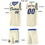 Custom White Custom Gray Pinstripe Retro Sets Uniform Basketball Jersey