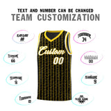 Custom Black Custom Gray Pinstripe Retro Sets Uniform Basketball Jersey