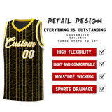 Custom Black Custom Gray Pinstripe Retro Sets Uniform Basketball Jersey