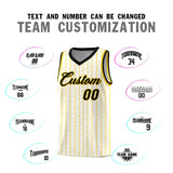 Custom White Custom Gray Pinstripe Retro Sets Uniform Basketball Jersey