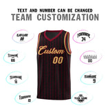 Custom Black Custom Gray Pinstripe Retro Sets Uniform Basketball Jersey