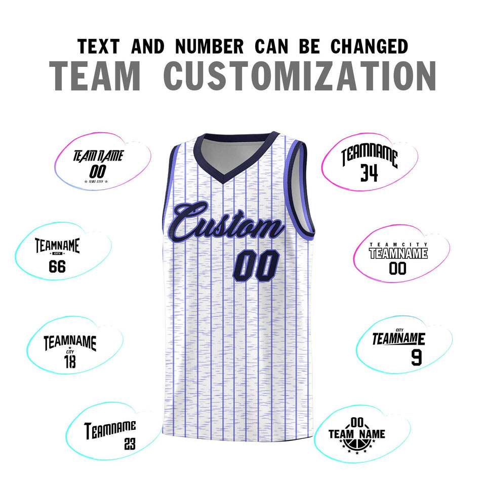 Custom White Custom Gray Pinstripe Retro Sets Uniform Basketball Jersey