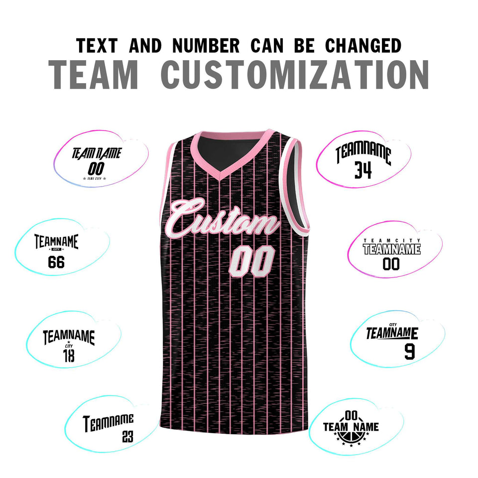Custom Black Custom Gray Pinstripe Retro Sets Uniform Basketball Jersey