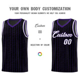 Custom Black Custom Gray Pinstripe Retro Sets Uniform Basketball Jersey