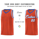 Custom Orange Custom Gray Pinstripe Retro Sets Uniform Basketball Jersey