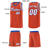 Custom Orange Custom Gray Pinstripe Retro Sets Uniform Basketball Jersey