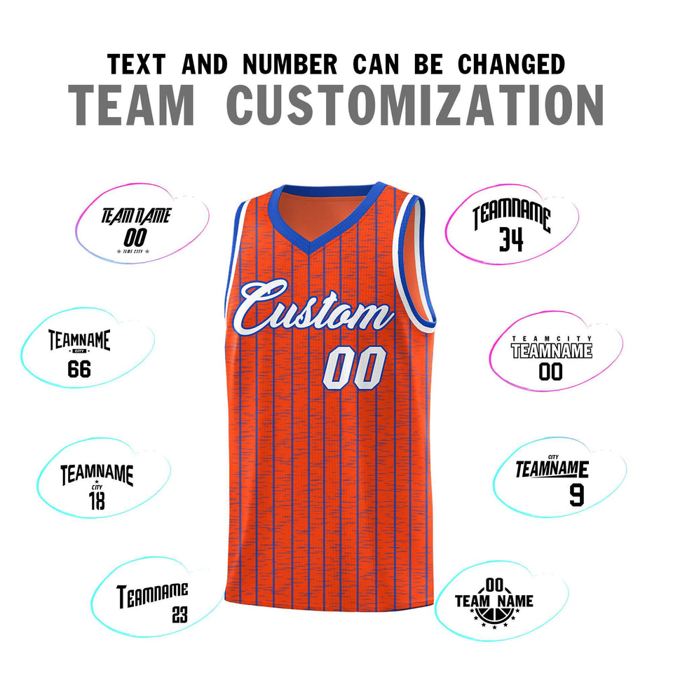 Custom Orange Custom Gray Pinstripe Retro Sets Uniform Basketball Jersey