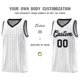 Custom White Custom Gray Pinstripe Retro Sets Uniform Basketball Jersey