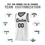 Custom White Custom Gray Pinstripe Retro Sets Uniform Basketball Jersey