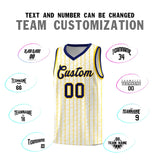 Custom White Custom Gray Pinstripe Retro Sets Uniform Basketball Jersey