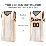 Custom White Custom Gray Pinstripe Retro Sets Uniform Basketball Jersey