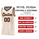 Custom White Custom Gray Pinstripe Retro Sets Uniform Basketball Jersey
