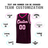 Custom Black Custom Gray Pinstripe Retro Sets Uniform Basketball Jersey