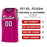 Custom Pink Custom Gray Pinstripe Retro Sets Uniform Basketball Jersey
