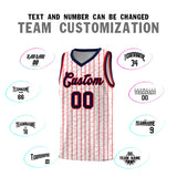 Custom White Custom Gray Pinstripe Retro Sets Uniform Basketball Jersey