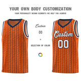 Custom Orange Custom Gray Pinstripe Retro Sets Uniform Basketball Jersey