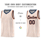 Custom White Custom Gray Pinstripe Retro Sets Uniform Basketball Jersey