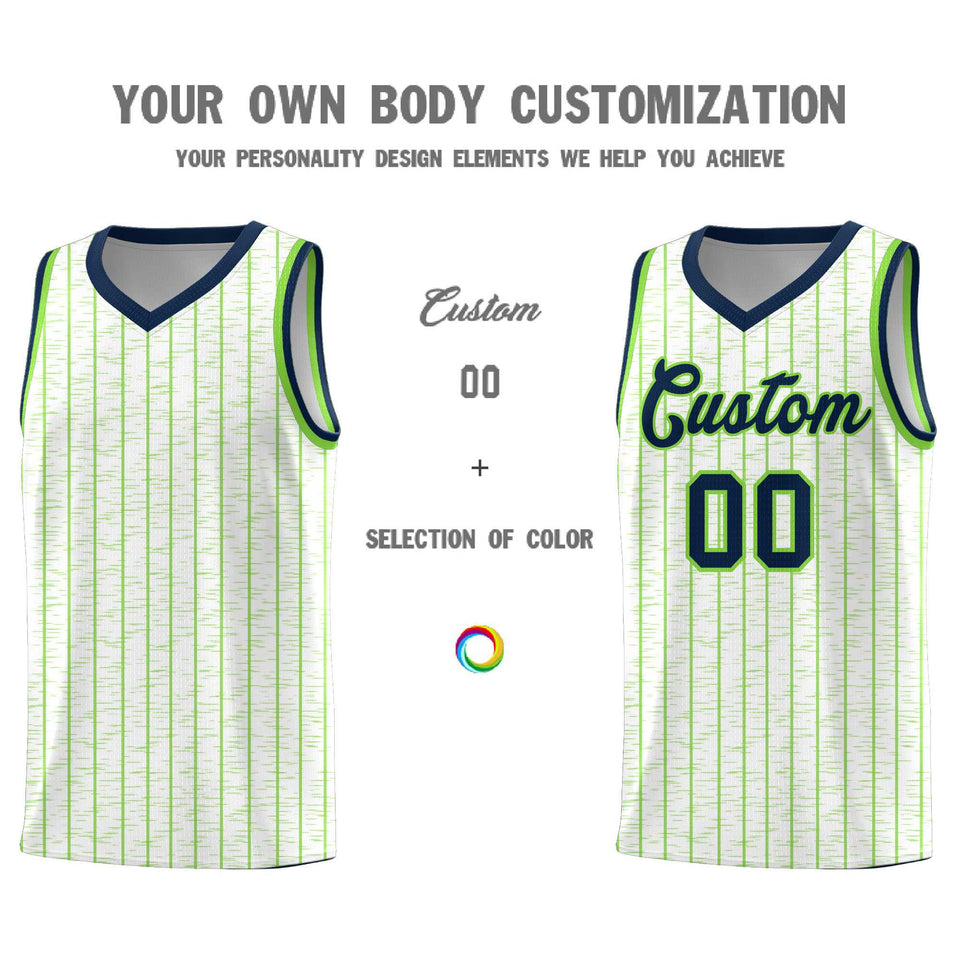 Custom White Custom Gray Pinstripe Retro Sets Uniform Basketball Jersey