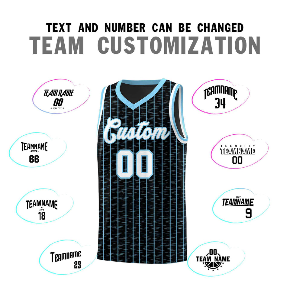 Custom Black Custom Gray Pinstripe Retro Sets Uniform Basketball Jersey