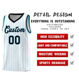 Custom White Custom Gray Pinstripe Retro Sets Uniform Basketball Jersey